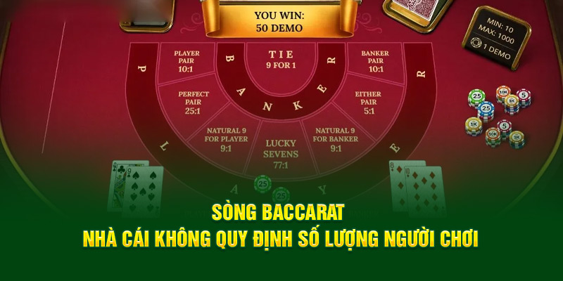 Sòng baccarat nhà cái không quy định số lượng người chơi 